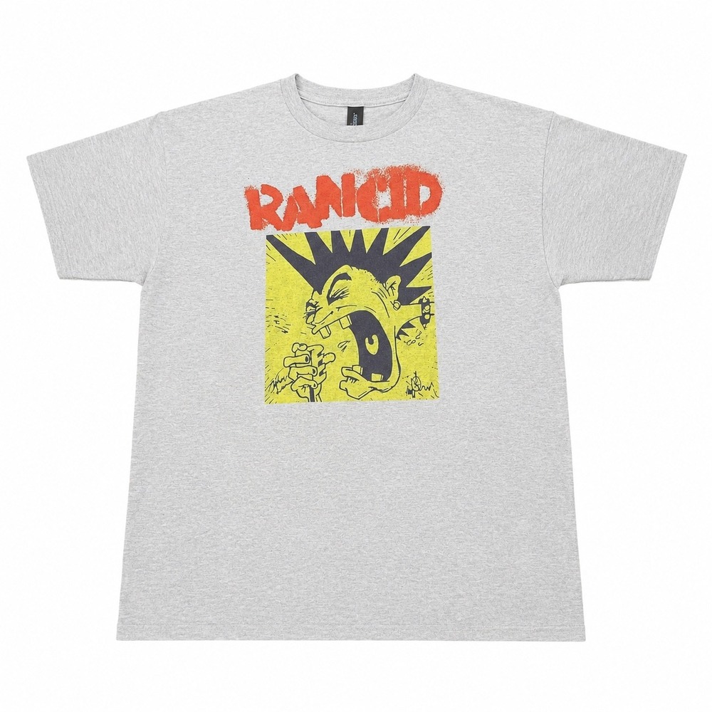 Rancid Punk Rock Band Graphic T-Shirt Heather Gray Mens XL 22x27 NWOT
